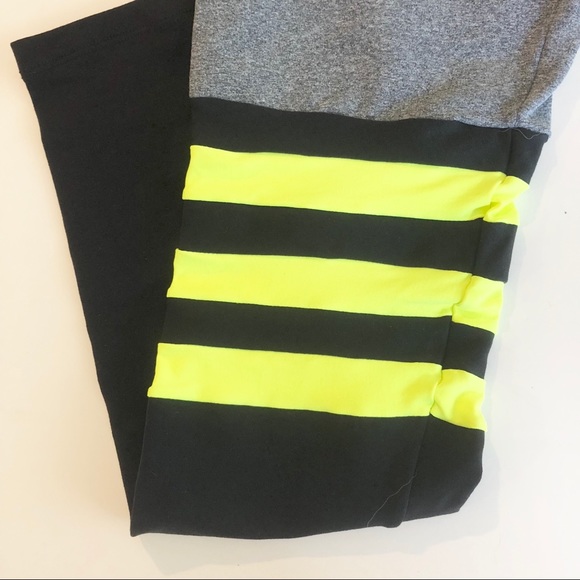 Brava Leggings Grey/Black/Lime Strips. - Picture 3 of 4